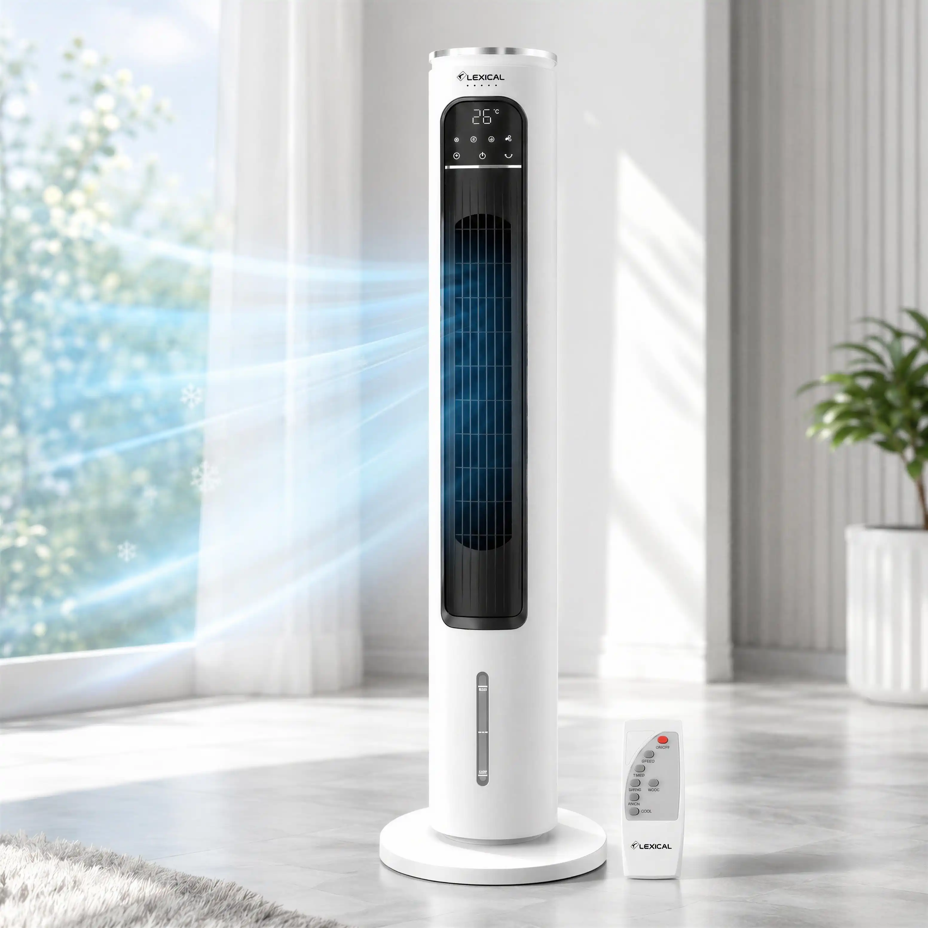 [LCL-7315-BL] Refroidisseur d’Air Tour 65W Lexical LCL-7315 avec Télécommande – Blanc