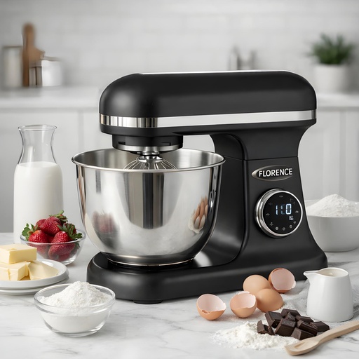 [TH-FLO-ROB-7L-2000W-BK] Robot Patissier FLORENCE 7L Noir – 2000W – Écran Digital
