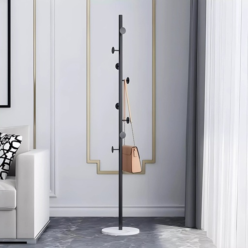 [SW-2443-3MTQG] Porte manteaux 8 boules noir