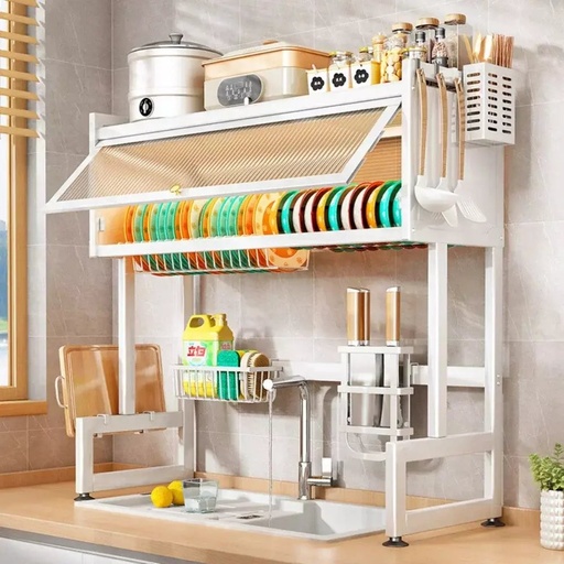 [SW-2443-SFZZ] Egouttoir de Cuisine Multifonction Blanc 95cm