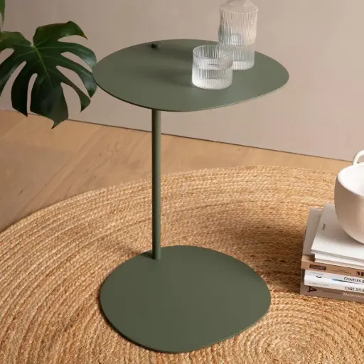 [SW-2443-WEGOQ] Table D’appoint En Metal Vert Olive