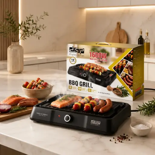 [DSP-KB1083] Barbecue Électrique DSP 1600W – Plaque 41,5 x 26 cm